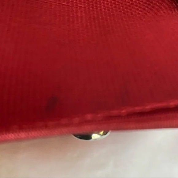 Seatbelt Purse (Red)  Woven Neutral Y2K
90s Top Handle Shoulder Bag. Preloved - Picture 7 of 10